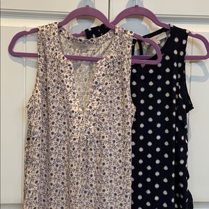 2 sleeveless tops by Loft